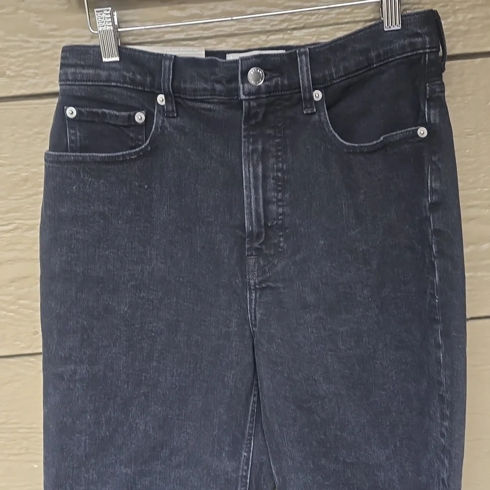Everlane The Way-High Sailor Jean Coal Black 28 Crop Straight Leg - Picture 2 of 10